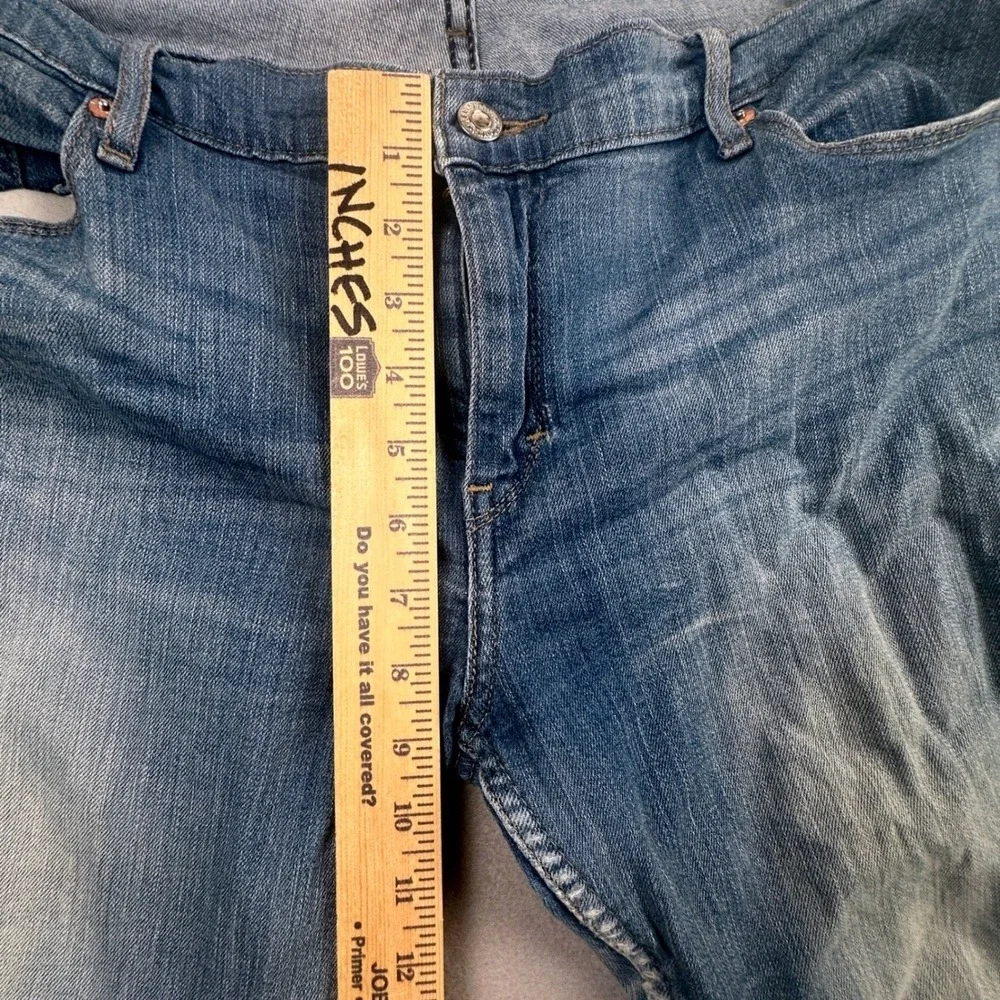 Levis 524 Bootcut Jeans Womens 17 Blue Denim Mid Rise Stretch Pakistan Made